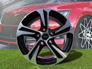 4x R15 Inch 5x100 Racingline Style Black Polished Wheels: Fits For Audi VW - Imagen 1 de 8