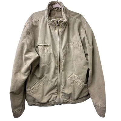 Jaqueta de lona XXL vintage The Territory Ahead celeiro bronzeada forrada de flanela casaco de caça - Imagem 1 de 4
