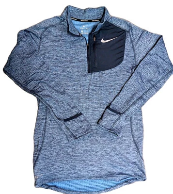 Pullover Nike Dri-Fit Running Therma Sphere Element 1/4 cremallera para hombre talla pequeña azul Foto 1 de 4