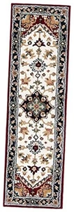  Heritage Collection Runner Rug - 2'3" x 14', Ivory & Red, Handmade  - Picture 1 of 6