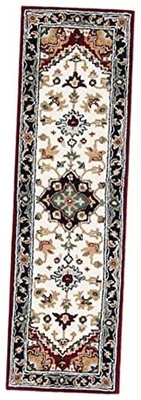 Heritage Collection Runner Rug - 2'3" x 14', Ivory & Red, Handmade  - Image 1 of 4