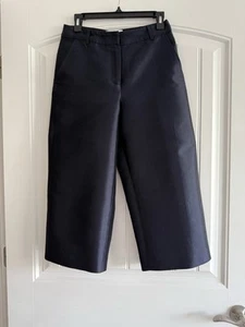 NIKKI CHASIN SETA COTONE ZIP BOTTONI DAVANTI CROPP TASCHE LATERALI PANTALONI TAGLIA 2 - Foto 1 di 12