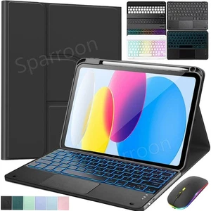 For iPad 11th Generation 11" inch A16 2025 Bluetooth Keyboard Rotate Case Cover - Picture 1 of 80