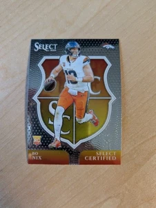 Panini Select 2024 - Select Certified Rookies Bo Nix #4 (RC) Denver Broncos - Imagen 1 de 2