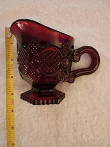 Vintage Avon Cape Cod Collection 1876 Ruby Red Glass Creamer - Picture 1 of 7