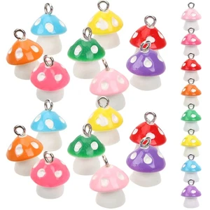 30 Pcs Pilz-Anhänger Schmuck-Pilz-Charme Kreative Ohrringanhänger - Picture 1 of 12