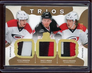 2015-16 The Cup Trios Jerseys Patch Noah Hanifin/Brett Pesce/Brock McGinn 2/10 - Picture 1 of 2