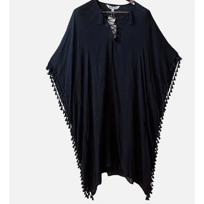 Vestido Walter Baker Acapulco Caftán Traje de Baño Encubrimiento Flecos Resort Talla Única Nuevo con Etiquetas Foto 1 de 4