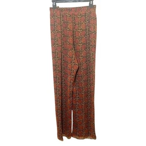 Vintage Peruvian Connection Seide gefüttert Blumenmuster weites Bein Hose-Größe 16 - Bild 1 von 6