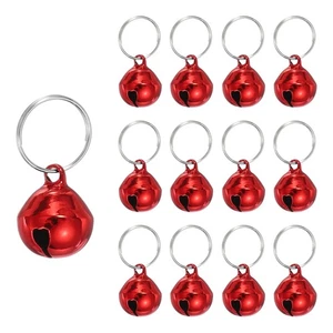12 Stück Hundeglocke, Katzenglocke Hundehalsband Kleintierglocken Schlüsselanhänger, rot - Bild 1 von 6
