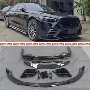 Carbon Fiber Car Rear Spoiler Front Rear Lip Body Kits For Mercedes Benz S W223 - Picture 1 of 39