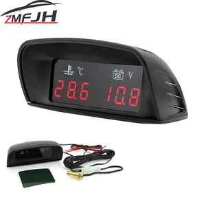 Sensor Digital Voltio Temperatura Agua 10mm Calibre 2 en 1 Pantalla LCD Motocicleta - Imagen 1 de 15