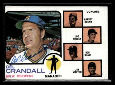 1973 Topps Del Crandall #646 Milwaukee Brewers Signed/Auto JX7946 - Image 1 of 2