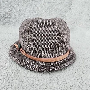 Miu Miu Women's Fedora Hat Brown Sz M Medium Tweed Wool Cashmere Short Brim Chic - Picture 1 of 10
