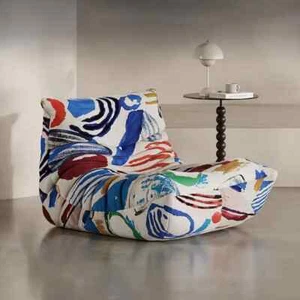 Single Sofa Beanbag Chair Fireside Chair Tatami Nap Couch Caterpillar Lazy Sofa - Picture 1 of 16