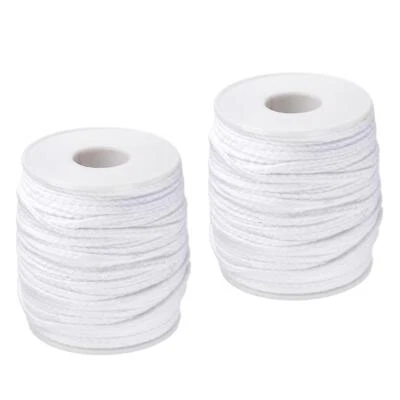 Algodón Trenzada Mecha Vela 50 PLY 61M Longitud 3mm Plano Ancho para DIY, 2pzs - Imagen 1 de 4