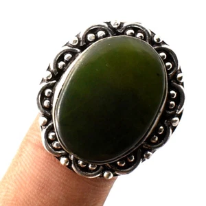 Green Paradise Edelstein Ring Handarbeit Unikat Design Damenschmuck 8" v329 - Bild 1 von 5