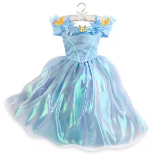 Disney Store Princess Cinderella Deluxe Halloween Costume Dress Girl Size 5/6  - Picture 1 of 5