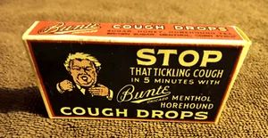Old Vintage Original Bunte Menthol Cough Drops Unopened Box 1912 Chicago Ill. - Picture 1 of 11