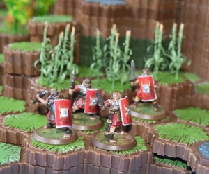 Heroscape : Roman Legionnaires Malliddon's Prophecy (4 Figures & 1 Battle Card) - Picture 1 of 2
