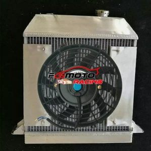 Aluminum Radiator +Shroud+Fan FIT FOR 1954-1968 67 66 65 Morgan Plus 4 Four 2.1L - Picture 1 of 8