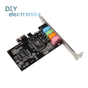 PCI-E PCI Express 6-kanałowa 5.1 CMI8738 Audio Sound Card PC windows7/8 - Zdjęcie 1 z 14