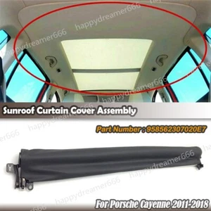 Conjunto de cortina de parasol de techo corredizo negro para Porsche Cayenne 2014 2017 2013-2018 - Imagen 1 de 9