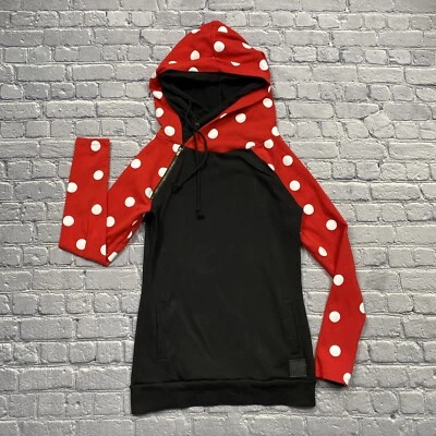 Disney Minnie Mouse Ampersand Double Hoodie Hooded Sweatshirt Small RARE - Image 1 of 4
