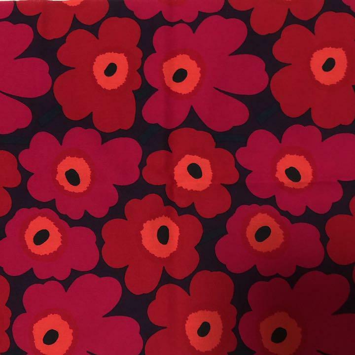 Rare Out Of Print Plum Red Marimekko Hagare Mini Unikko Handmade From Japan Ebay