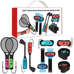 10 in 1 Switch Sports Accessories Bundle for Nintendo Switch & OLED Sports Games - Picture 1 of 7