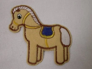 Felted Embroidered Palomino Children's Pony Iron On Patch - Picture 1 of 1