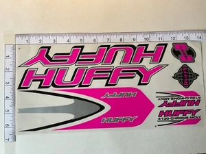 Huffy Aufkleber 4130 Rosa, Silber & Schwarz. Stanzform. - Bild 1 von 1