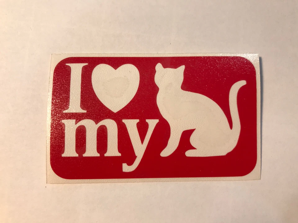 I LOVE my Cat Glitter Tattoo Stencil Pack - Image 1 of 1