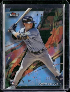 2024 Topps Finest #7 Jonny DeLuca Sky Blue Refractor /325 Rays NM-MINT - Picture 1 of 2