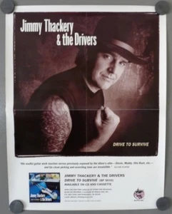 Póster de gira de grabación LP de Jimmy Thackery & Drivers 17x22 plegable de promoción - Imagen 1 de 1
