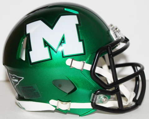 2009 Marshall Thundering Herd Custom Riddell Mini Helmet vs Ohio Cover