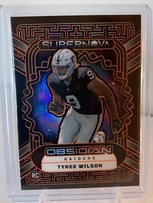 2023 Panini Obsidian Supernova Electric Etch Orange Tyree Wilson RC /65 ROOKIE - Image 1 of 2