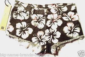 Ksubi Shorts 'ALBERCEQUE CUT OFF ALTERED FLORAL' NEW Size 26 AU8 US4 XS Womens - Picture 1 of 6