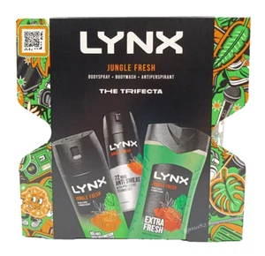 Lynx Jungle Men Gift Set Body Spray + Body Wash + Antiperspirant - Picture 1 of 3