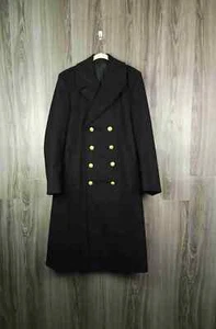 Vintage Pembroke Naval Officer Dress Wool Overcoat US Marine Gold Buttons 41L - Picture 1 of 8