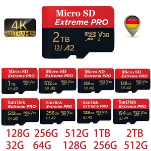 SANDISK Extreme PRO Micro SD 2TB 1TB 512GB 256GB 128GB Speicherkarte Micro-SDXC - Zdjęcie 1 z 24