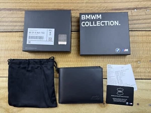 Nuevo en caja Cartera plegable de cuero genuino BMW M Power para tarjetas en efectivo hecha en Italia - Imagen 1 de 12