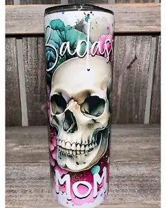 Badass Mom - 20oz oz 20 oz. 20oz. Skinny Sublimation Tumbler - Picture 1 of 6