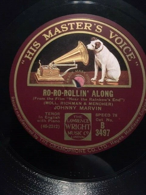 1930 78 JOHNNY MARVIN RO-RO-ROLLIN ALONG THE REVELLERS SINGING A VAGABOND SONG - Image 1 of 1