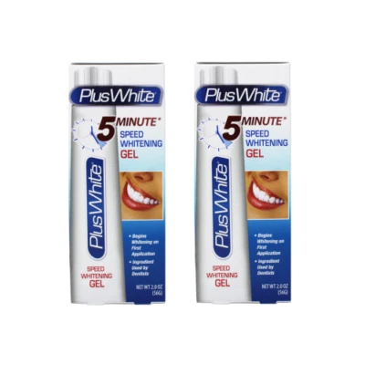 Paquete de 2 Gel Blanqueador Plus Blanco 5 Minutos Velocidad Esmalte Amigable, 2.0 Onzas Cada uno Foto 1 de 4