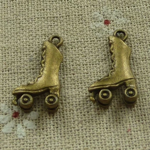 Free Ship 110 pcs Antique bronze Roller skating shoes charms 21X11mm L-3830 - Picture 1 of 4
