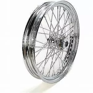 23" Chrome 40 Spoke Front Wheel Rim For 84-99 Harley Softail FXST FXDWG 51669 - Picture 1 of 1