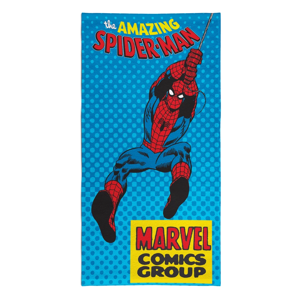 Marvel Comics Spiderman Beach Bath Towel 100% Cotton Large Size 140 x 70 cm