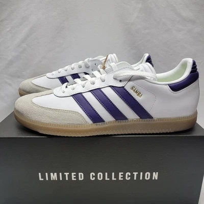 Adidas Samba Lionel Messi Sneakers Men Size 11.5 Women 12.5 White Purple #IH8161 - Image 1 of 4