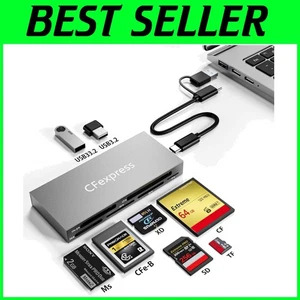 Compact 8-in-1 CFexpress Type B Card Reader & Hub with 10Gbps Connectivity - Picture 1 of 9